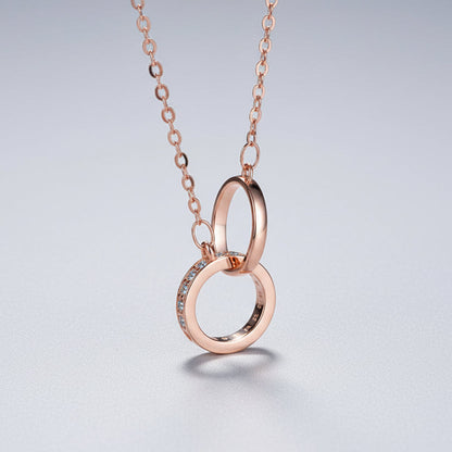 Double Ring Necklace
