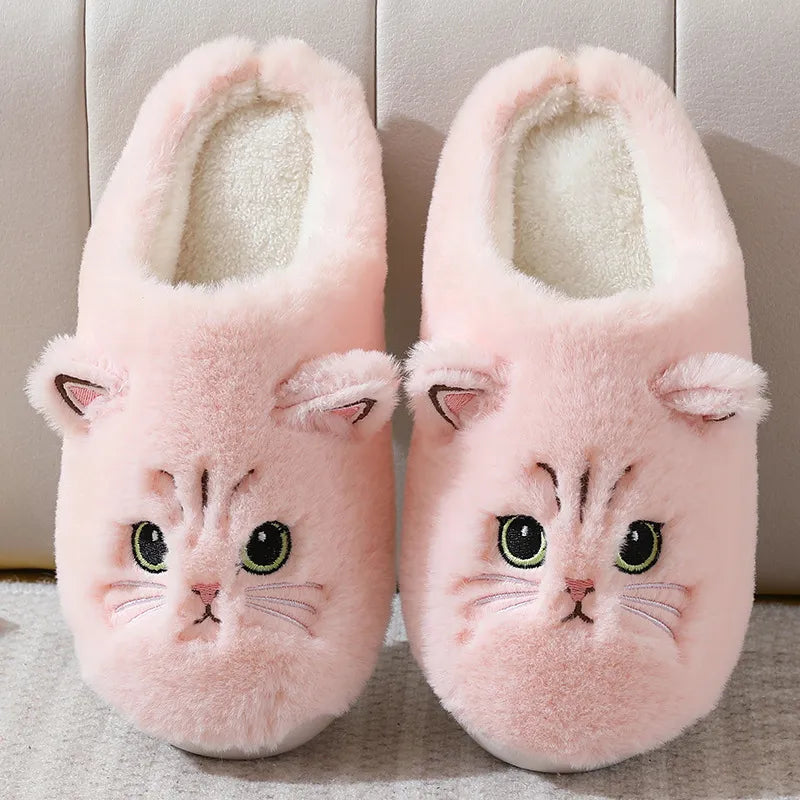Luna  - Cat Plush Slippers