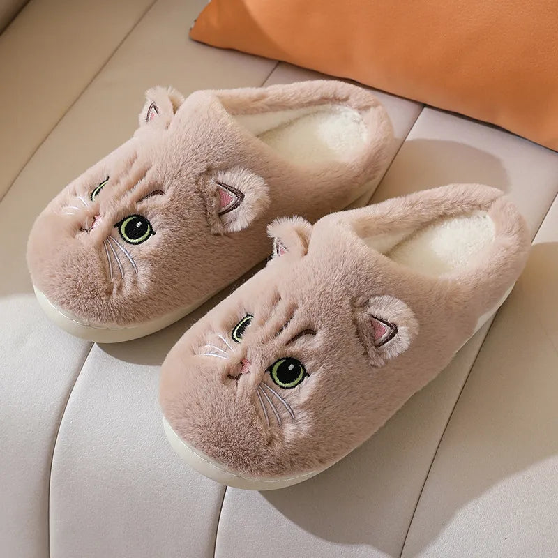 Luna  - Cat Plush Slippers