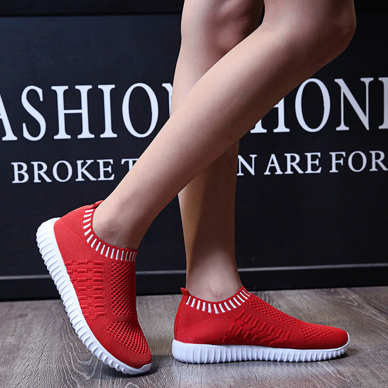 Breathable Knit Slip-On Sneakers