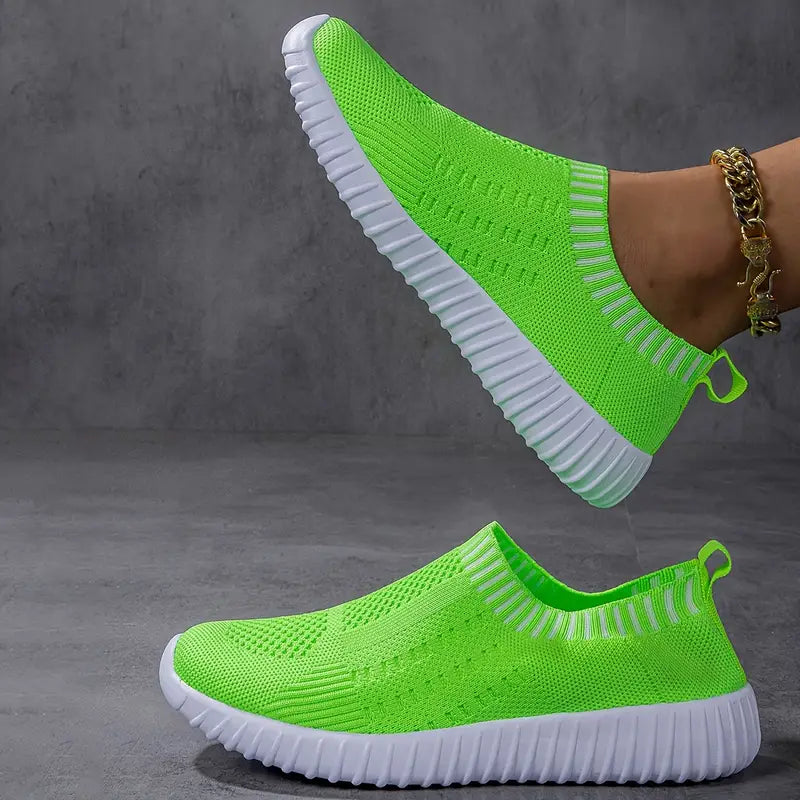 Breathable Knit Slip-On Sneakers