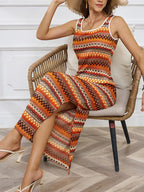 Striped Knit Maxi Dress
