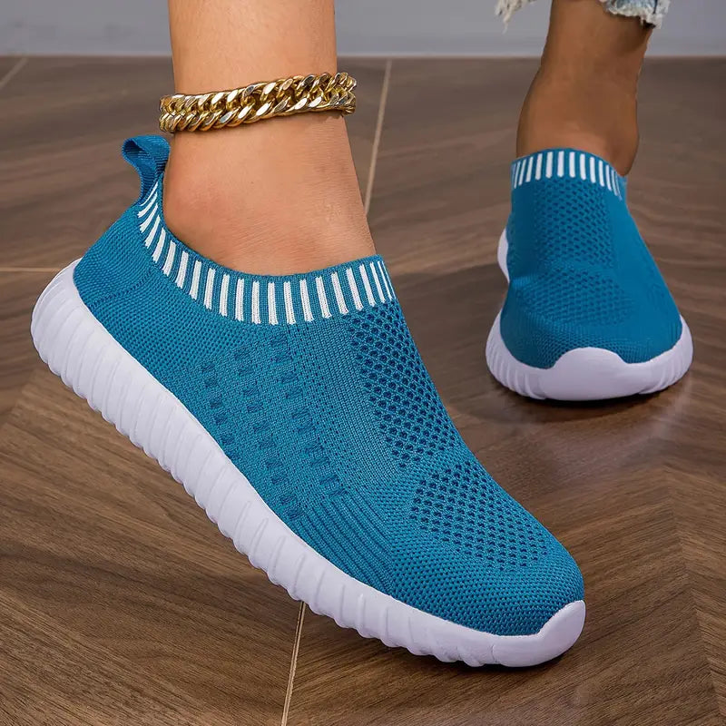 Breathable Knit Slip-On Sneakers