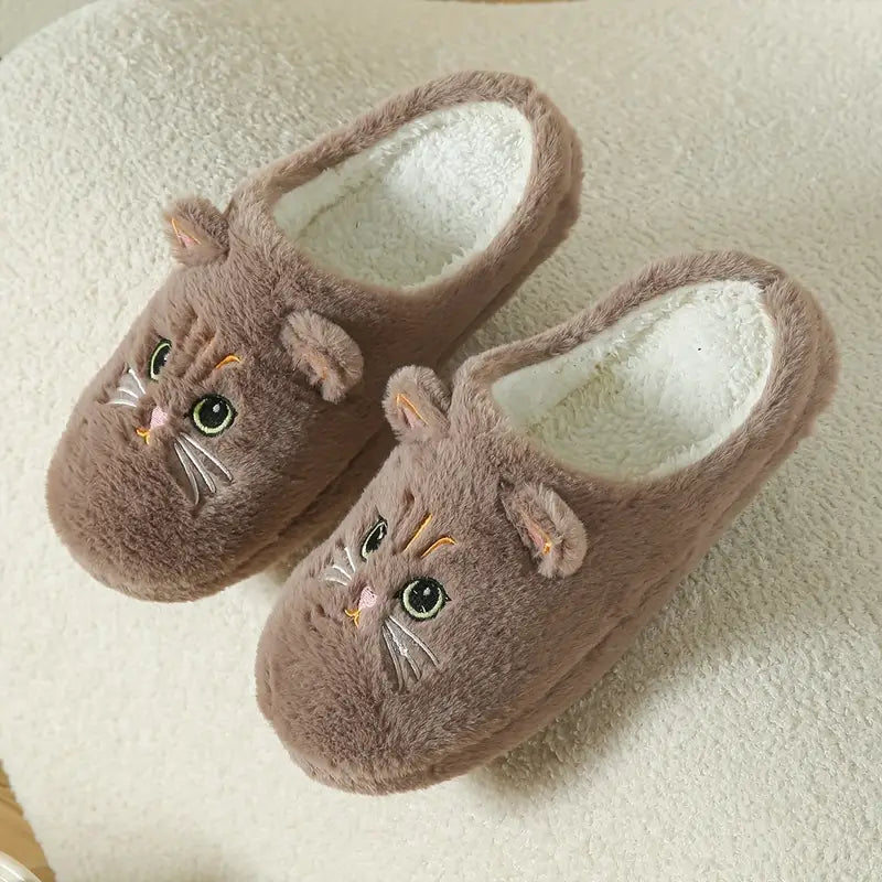 Luna  - Cat Plush Slippers