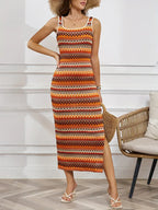 Striped Knit Maxi Dress