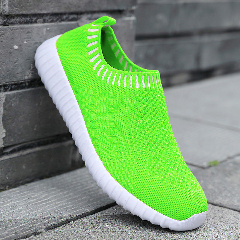 Breathable Knit Slip-On Sneakers