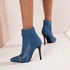 Denim Buckle Bootie