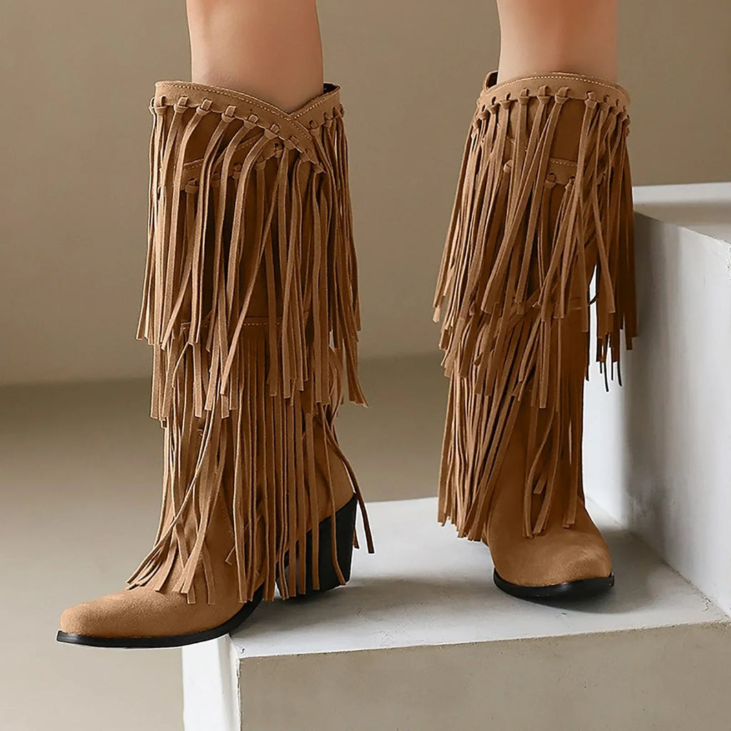Savanna Fringe Tassel Boots