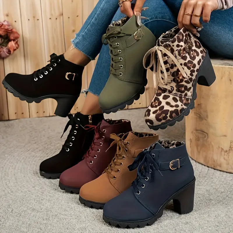Liora Mid-Heel Ankle Boots