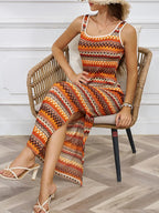 Striped Knit Maxi Dress