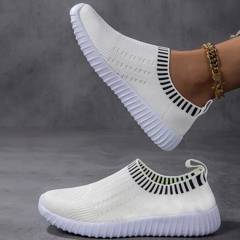 Breathable Knit Slip-On Sneakers