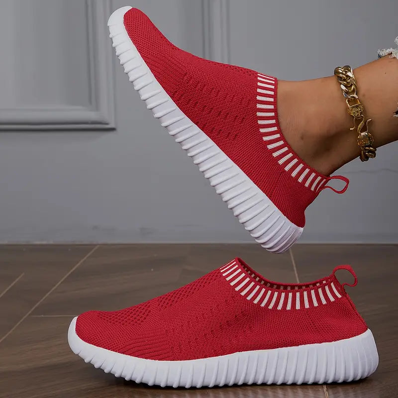 Breathable Knit Slip-On Sneakers
