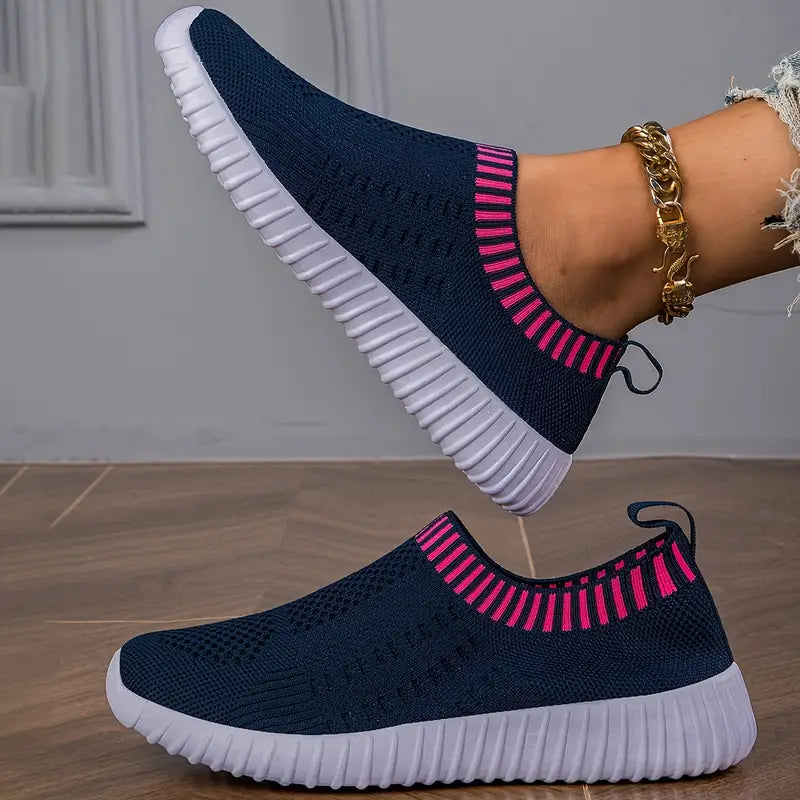 Breathable Knit Slip-On Sneakers