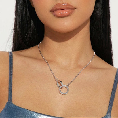 Double Ring Necklace